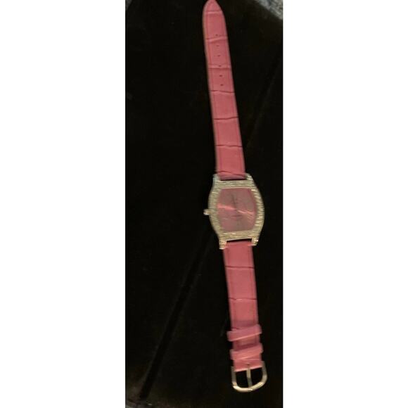 Sergio Valente Watch Women Pink Stainless Steel Rhinestone Bling Not Tested - Picture 9 of 9